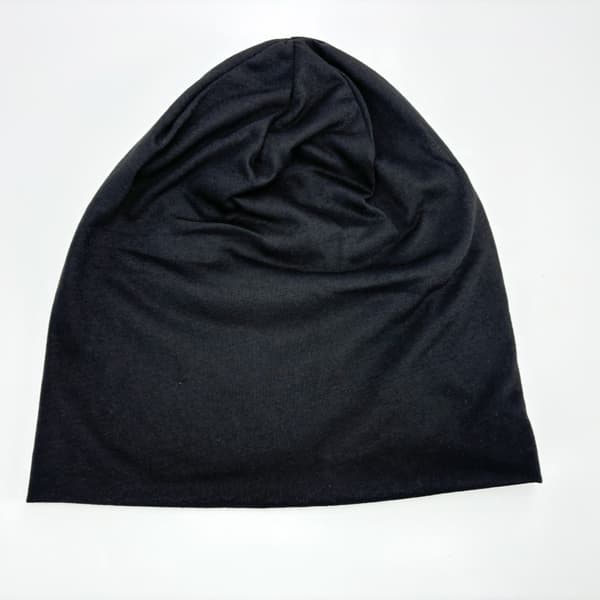Tynd Slouchy Beanie Hat til forår/sommer Black