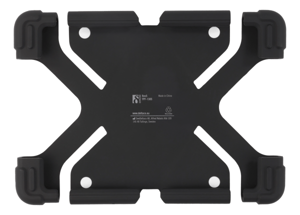 Case in silicone for 9-11.6" tablets, stand, black