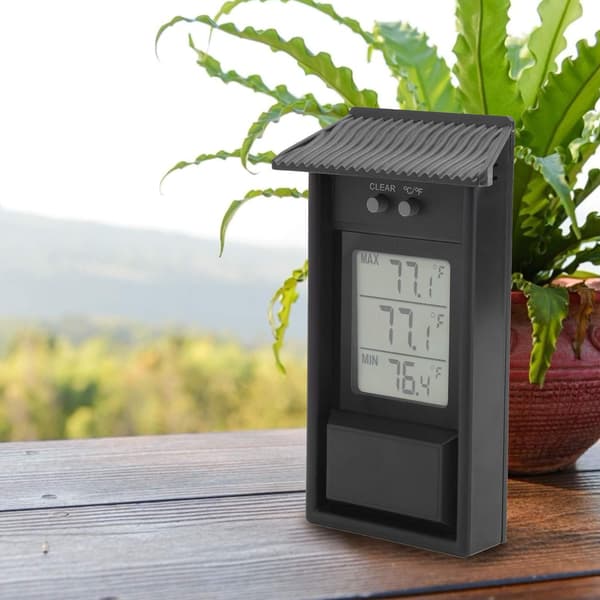 Elektronisk Termometer för Utomhusbruk Black