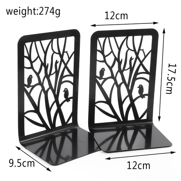 Halkfria Bokstöd i Metall 2-pack Bird