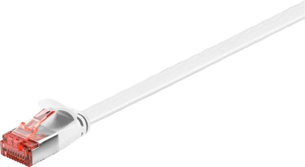 Flad netværkskabel CAT 6, U/FTP, hvid