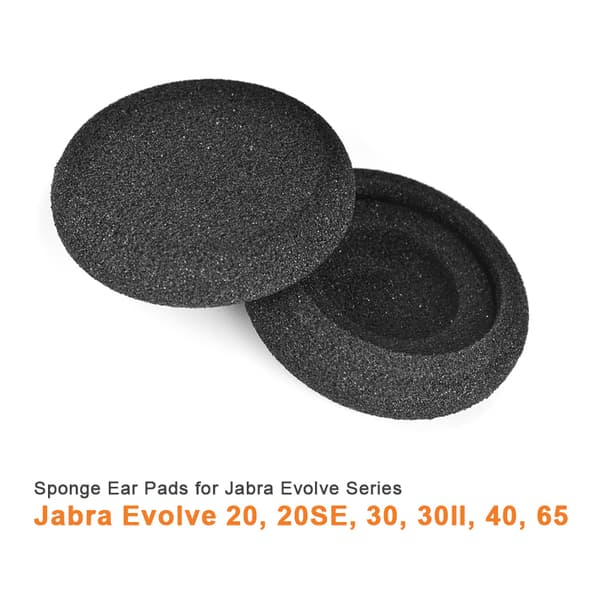 Øreputer for Jabra Evolve 20, 20SE, 30, 30II, 40, 65 Black