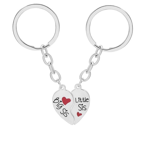 Friendship nøglering til søstre 2-pak Silver