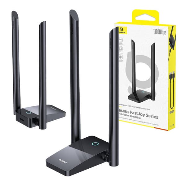 Adapter WiFi Baseus FastJoy 1800Mbps (svart)