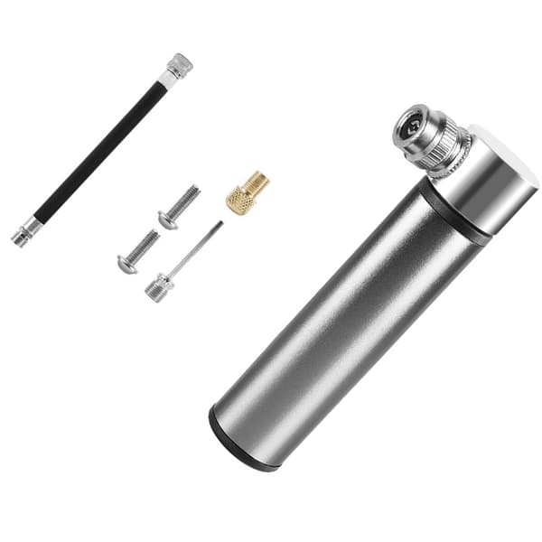 Mini cykelpumpe i aluminiumlegering Silver