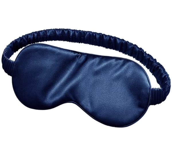 Sovmask av silke / Ögonmask DarkBlue