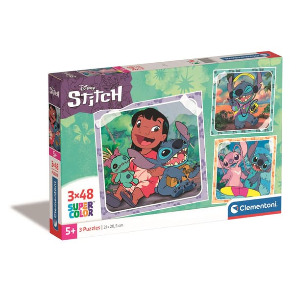 Palapeli 3x48 Pcs Disney Stitch