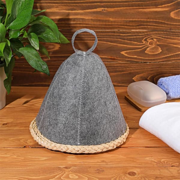 Bastuhatt av Filtmaterial 2-pack Grey