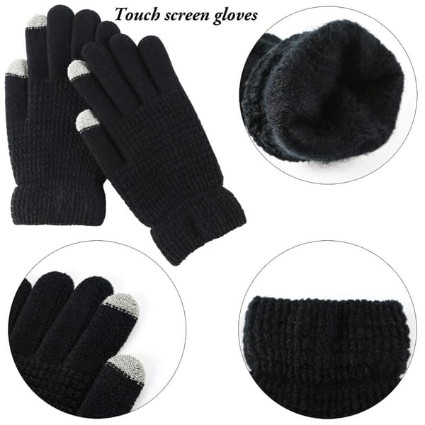 Set med mössa, vantar och halsvärmare Black