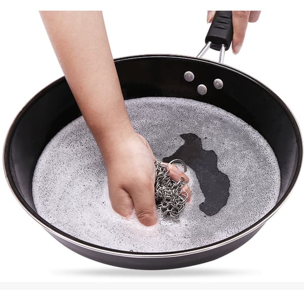 Rund grytskrubber - Rengöring av rostfritt stål 5 inches