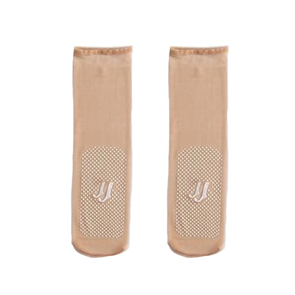 10 par tynne silkestrømper Beige