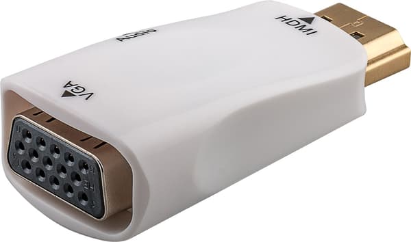 Kompakt HDMI "/ VGA-adapter inkl. lyd,