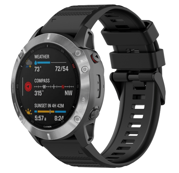 Urrem til Garmin Fenix 7/6/5 Sort