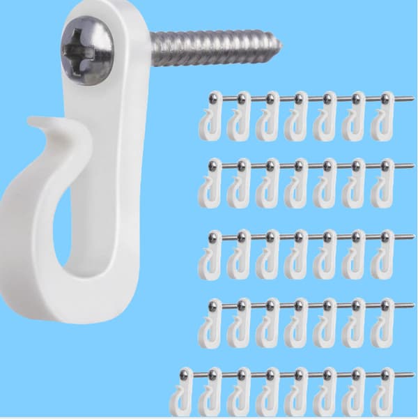 Valokoukut ruuveilla, 20 kpl White
