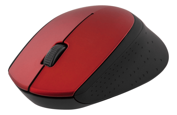 Wireless optical mouse 2.4GHz, 3 buttons with a scroll, red