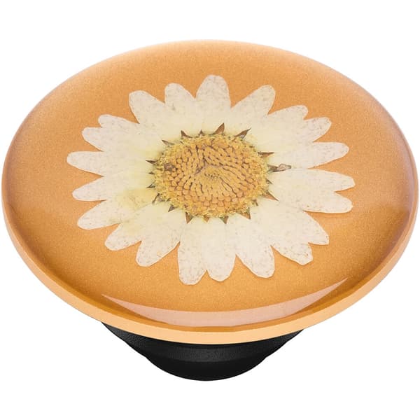 Pressed Flower White Daisy Avtagbart Grip med Ställfunktion Premium