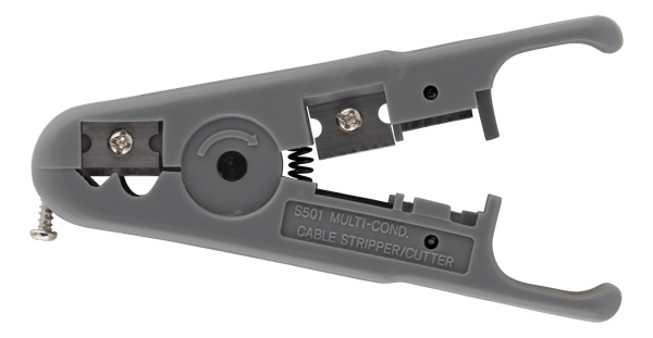 Universal cable stripper, cutting function, grey