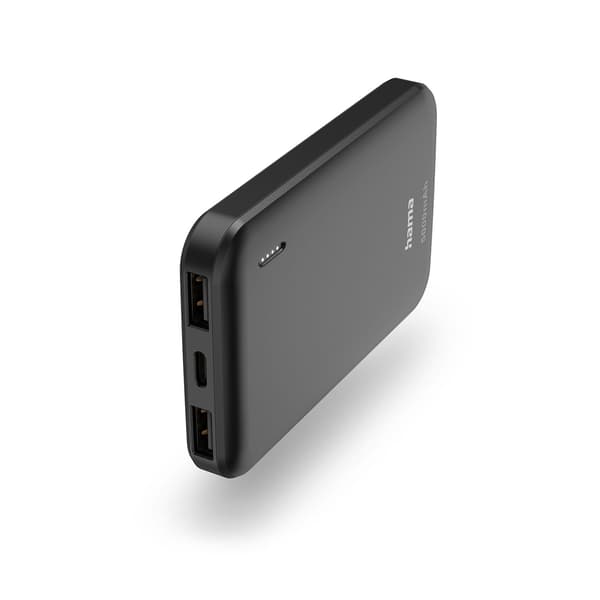 Powerbank 5000mah 2xUSB-A Antrasitt