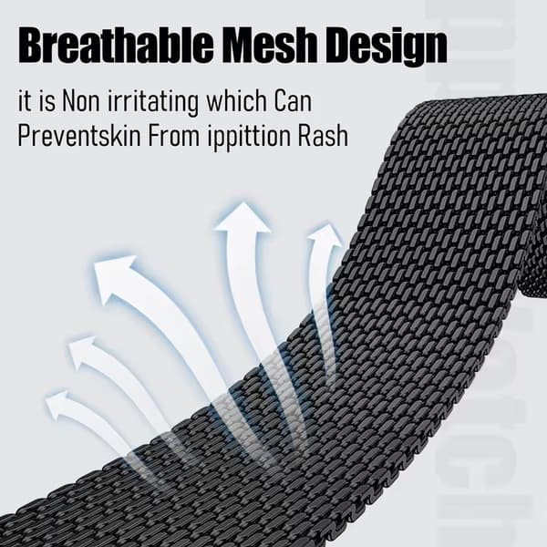 Milanese Loop Urrem til Smartwatches Black 20 mm