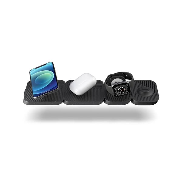 Modular USB-A + USB-C Lader Qi Ekstra Modul uden kabel Sort