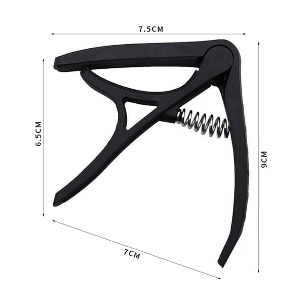 Gitar Capo i sinklegering for akustiske gitarer Black