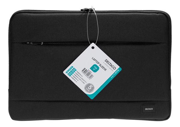 Laptop sleeve, for laptops up to 12", polyester, black