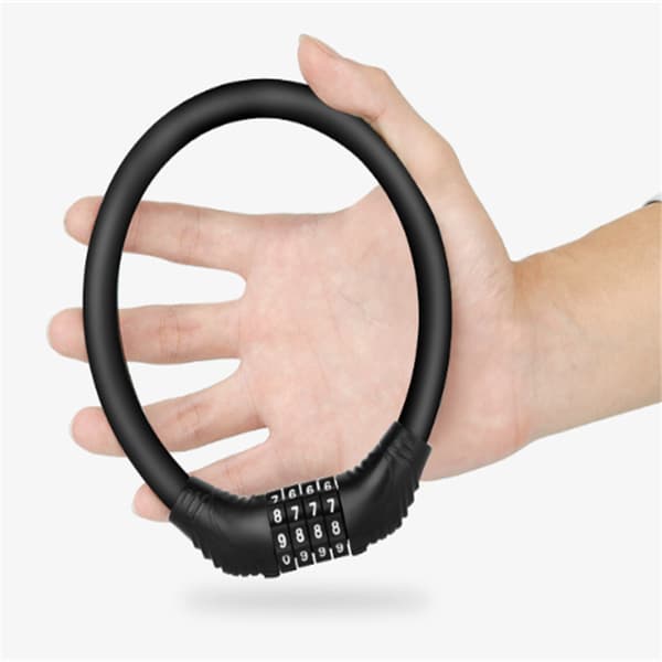 Cykellås kabellås med kode Black