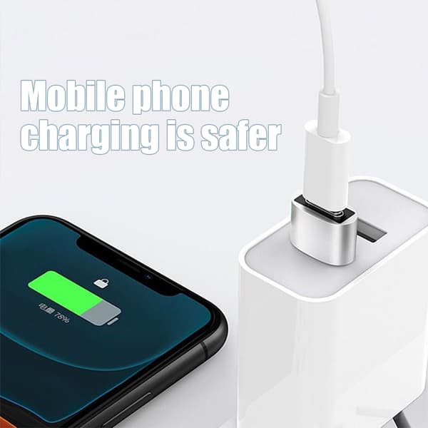 2-pack USB-C till USB-adapter för dataöverföring och laddning Silver
