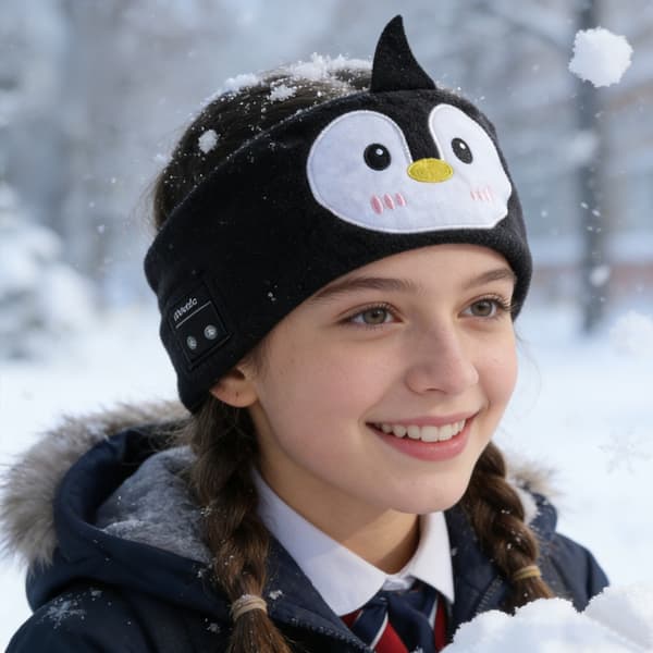 Bluetooth 5.0 Sovemaske med Bluetooth-hodetelefoner Black