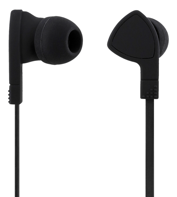 E110 In-ear earbuds, 1-button remote, 3.5mm, mic, black
