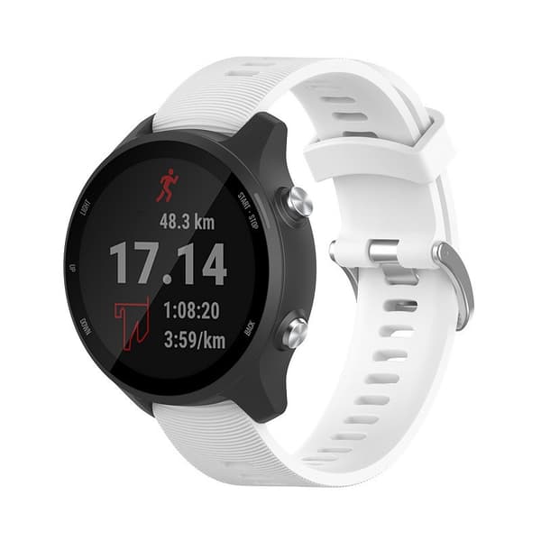 Urrem til Garmin Forerunner 245 Silikone White Garmin Forerunner 245 20 mm