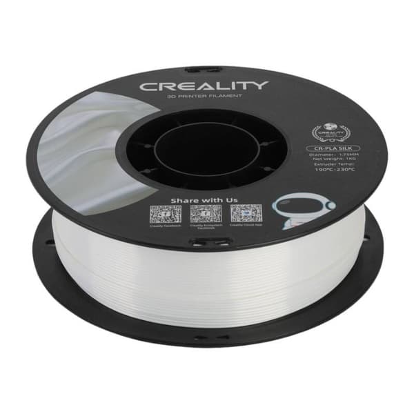 CR-Silk PLA Filament Creality (hvit)