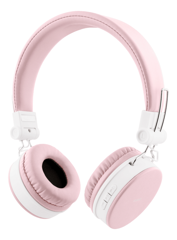 Foldbar on-ear BT headset, 3,5 mm, lyserød