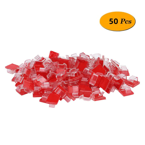 Itsekiinnittyvä kaapelin pidike 50 kpl Transparent