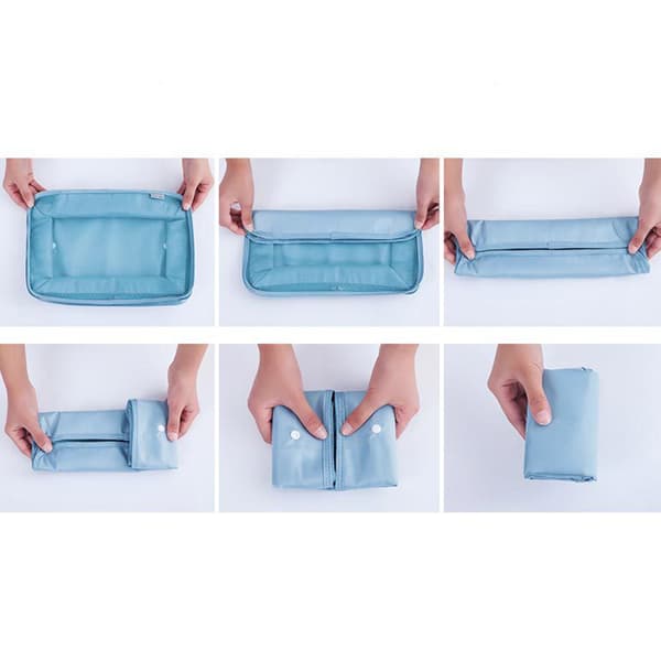 8-delat set med reseförpackningskuber - Beige