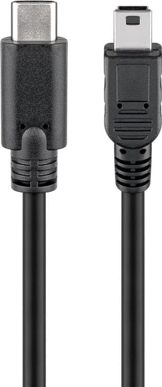 USB 2.0 nopea 0,5 m kaapeli, musta