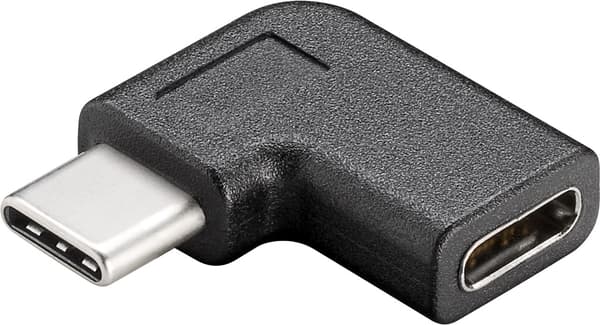 Adapter USB-C™ till USB-C™ 90°, svart