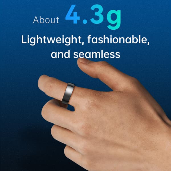 Smart Ring R1000 – Sömnmonitor, Bluetooth 5.0, Blodsyremätare Black 8