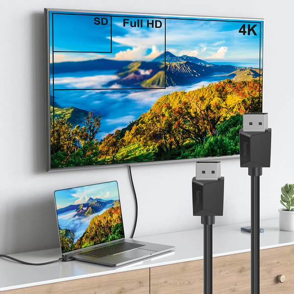 Kabel DisplayPort 1.2 Ultra-HD 4K 1.5m Sort