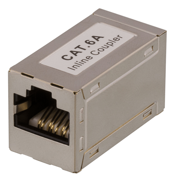 Coupler CAT6a, FTP (shielded), female-female, silver
