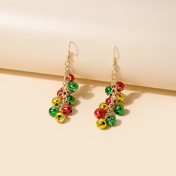 Jingle Bell, juleøredobber 1 par MultiColor