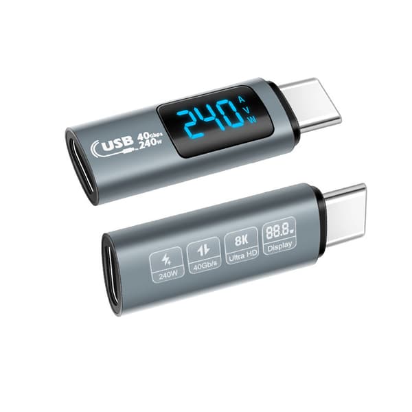 USB4 Digital Display Adapter: 240W, 40Gbps Dataoverførsel Blue