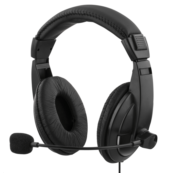 Stereo Headset, over-ear, vol control 2x3.5mm 2m