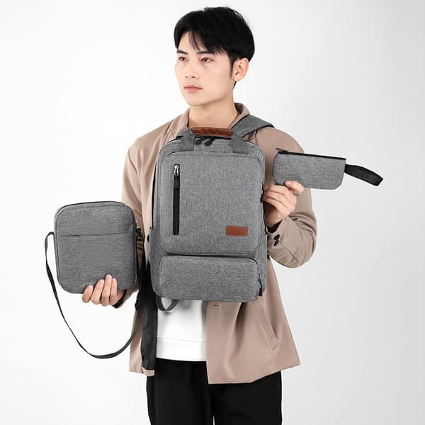 Multifunksjonell bærbar ryggsekk i nylon Grey