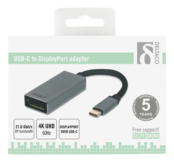 USBC>DisplayPort adapter USBC DP 3840x2160 60Hz space grey