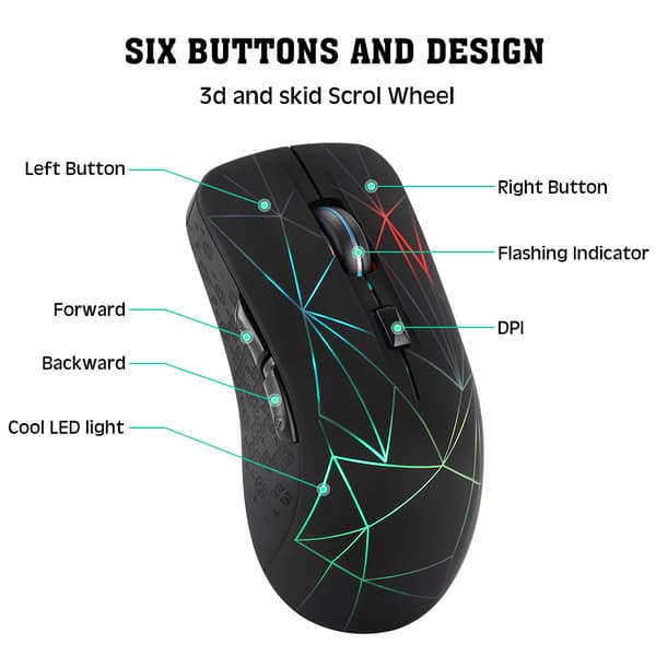 Dobbelmodus Bluetooth trådløs mus - Ergonomisk design