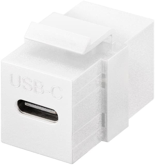Keystone-modul USB-C™-stik, USB 3.2 Gen 2 (10 Gbit/s), hvid