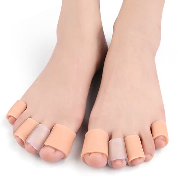 Rørformede geltåhetter, 5-pakning Beige S