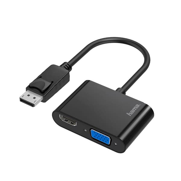 Adapter Multimedia 2-i-1 DisplayPort-VGA/HDMI 4K