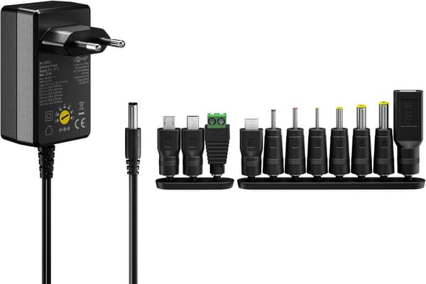Universal strømforsyning 3 V - 12 V, maks. 3,6 W